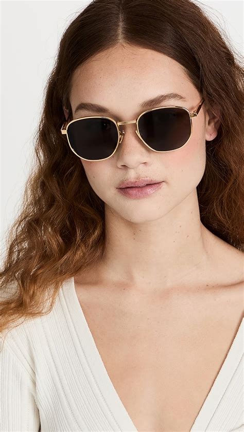 bottega veneta full metal round sunglasses